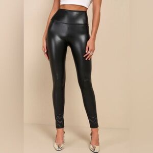 Lulus Black Faux Leather Leggings